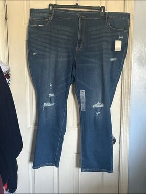 Old Navy mid rise power slim straight leg Jean size 28